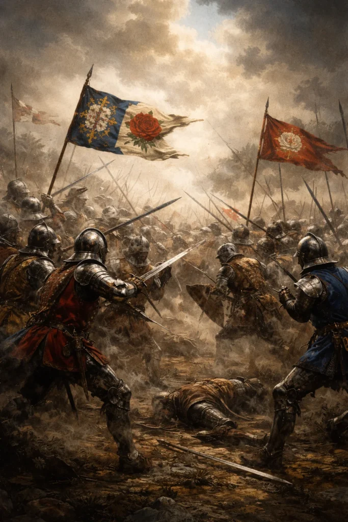 The Battle of Barnet in 1471, where Richard Neville, Earl of Warwick, was defeated during the Wars of the Roses