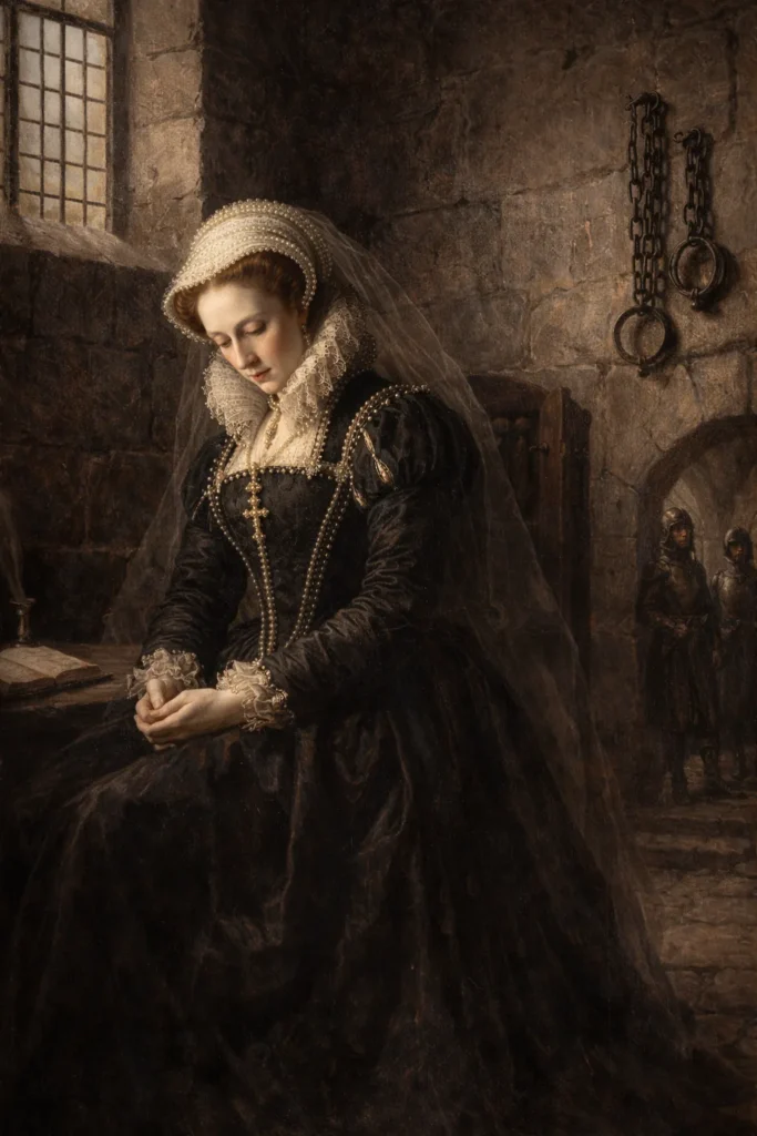 Mary, Queen of Scots during her imprisonment following her abdication